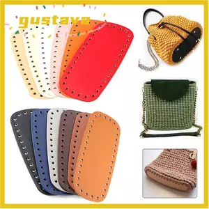 GUSTAVA Túi Móc Đáy, Hình Bầu Dục Có Lỗ Túi Dài Đáy, Di Động Da PU Làm Túi Ví Handmade Đáy Người Phụ Nữ