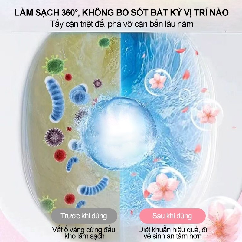 Viên sạch bồn cầu,tẩy sạch mảng bám - khử mùi - diệt vi khuẩn toilet - viên thả bồn cầu,hương thơm đa dạng