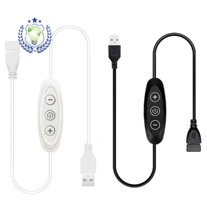 JJZF LED Đơn Sắc 9 Tốc Độ Dimming Cáp Chuyển Đổi USB Trực Tuyến Vô Cấp Dây Nguồn Đèn Ngủ Cáp Công Tắc Ba Nút