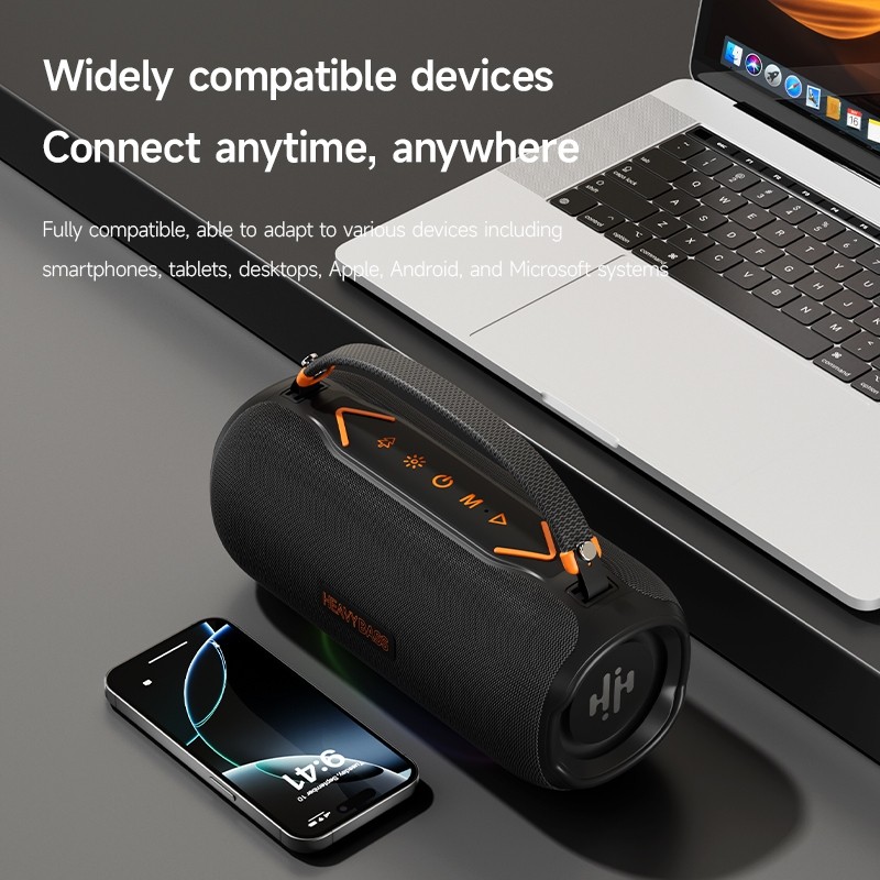 Loa Bluetooth Heavy Bass 10 Công Suất 30W Âm Bass Căng Pin Trâu LED RGB Nháy Theo Nhạc