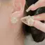 PNPIA- Bông Tai Thời Trang Trang Trang Sức Hàn Quốc Hợp Kim Pha Lê Ngọc Trai Hoa Bông Tai Nữ