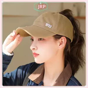 JRP Mùa Hè Màu Trơn Mũ Bóng Chày Golf Mặc Nữ Thể Thao Giải Trí Đuôi Ngựa Mũ Lưới Qui-Drying Nửa Dài Nam Đạt Đỉnh Mũ JRP