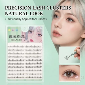 4 kiểu Lông mi giả tổng hợp mềm mại 5-7mm C Curl Màu đen tự nhiên cho trang điểm sân khấu dự tiệc hàng ngày