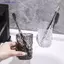 Cốc đựng bàn chải đánh răng nước súc miệng bằng nhựa có tay cầm tại nhà Phòng tắm Tumblers Cốc di động Giá đỡ bàn chải đánh răng trong suốt MỚI