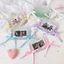 Giá đỡ Photocard 3 inch GUSTAVA, có nơ ruy băng & móc khóa Tấm bảo vệ thẻ ảnh chống nước, PVC bền bỉ Màn hình thẻ thần tượng Kpop trong suốt Đồ dùng học tập