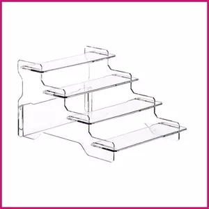 Risers Display Stands 4 tầng Acrylic Clear Organizer Display Riser Stand cho trang sức Nước hoa Cupcakes shopidaevn