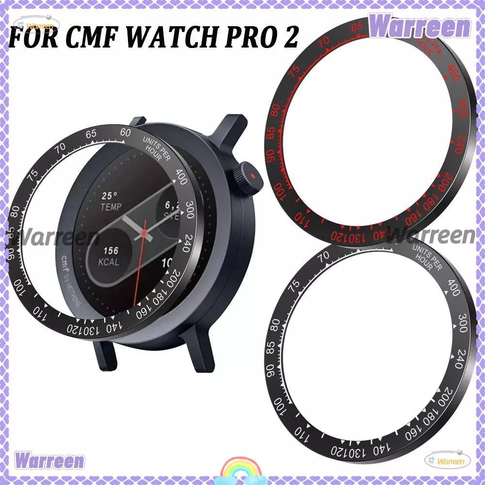 Vòng viền đồng hồ WARREEEN, Vỏ đồng hồ bảo vệ PC, thay thế với tỷ lệ thời gian Vỏ viền đồng hồ chống trầy xước cho đồng hồ CMF 2 Phụ kiện đồng hồ thông minh