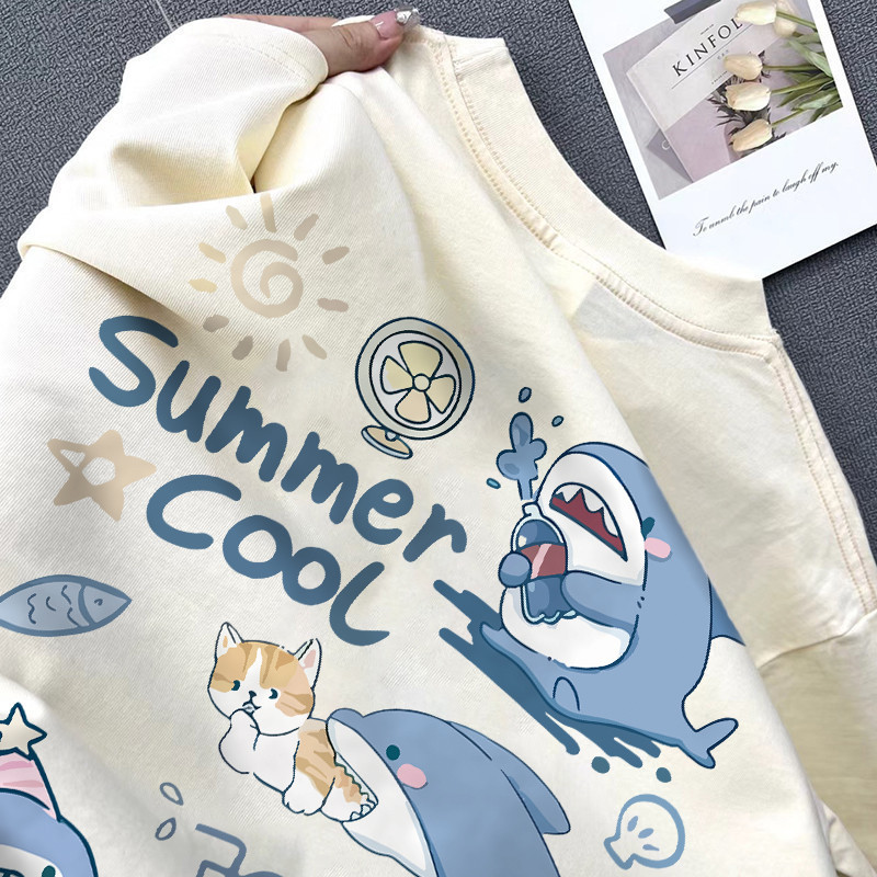 （Giao hàng 24h）Angela áo phông nữ quả mơ cute  mùa hè xinh áo style  hàn quốc  SALMO áo thun local brand