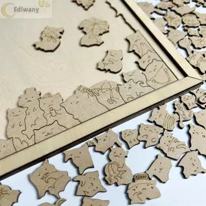 Câu đố mèo bằng gỗ EDIWANY, Câu đố ghép hình bằng gỗ giảm căng thẳng cho chó, Giáo dục ngộ nghĩnh Hình dạng không đều 108 mảnh Đồ chơi xếp hình trẻ em Năm