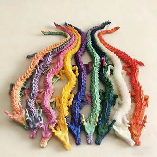 Sáng Bóng Gradient 3D In Hình Đồ Chơi Rồng Khớp Nối Cơ Thể Linh Hoạt Chống Căng Thẳng Fidget Đồ Chơi Nhà Để Bàn Trang Trí Trang Trí
