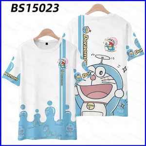 GN Doremon Áo Thun Nữ Tay Ngắn Top Unisex Cosplay Jingle Cat Dễ Thương Emoji Tee Người Lớn Đồ Họa Thường Ngày Áo Sơ Mi 3D Plus Size N
