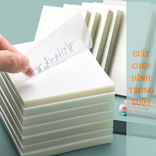 Giấy ghi chú trong suốt, chống thấm nước, tự dính; thích hợp để ghi chú và vẽ; có thể tái sử dụng.