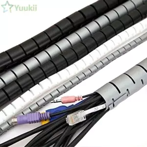 YUUKII Cáp Tổ Chức Máy Tính Để Bàn Cáp Cuộn Ống Xoắn Ốc Bảo Vệ Dây