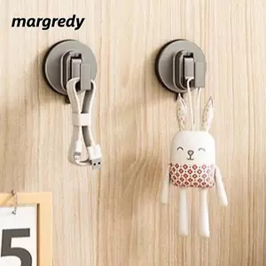 MARGREDY 1 / 2 Chiếc Móc Tắm, Móc Đơn Hút Chân Không Chắc Chắn Móc, Treo Tường Chất Lượng Cao Không Đục Lỗ Móc Treo Quần Áo Phòng Tắm Bền Đẹp