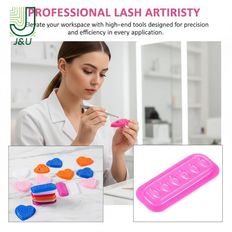 [J & U-T] Đế keo nối dài mi 100 miếng dán Pallet dùng một lần cho ứng dụng lông mi Làm sạch chuyên nghiệp Không chứa cặn