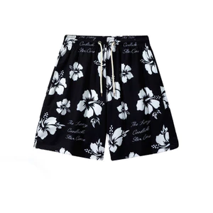 Quần short đi biển unisex in hoa mùa hè quần short đi biển dáng rộng và thời trang phong cách Hawaii