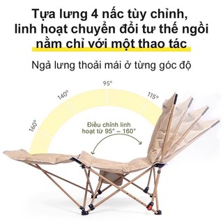 Ghế nằm gấp gọn đa năng,siêu nhẹ,chịu tải cao,bền bỉ cho cắm trại ngoài trời