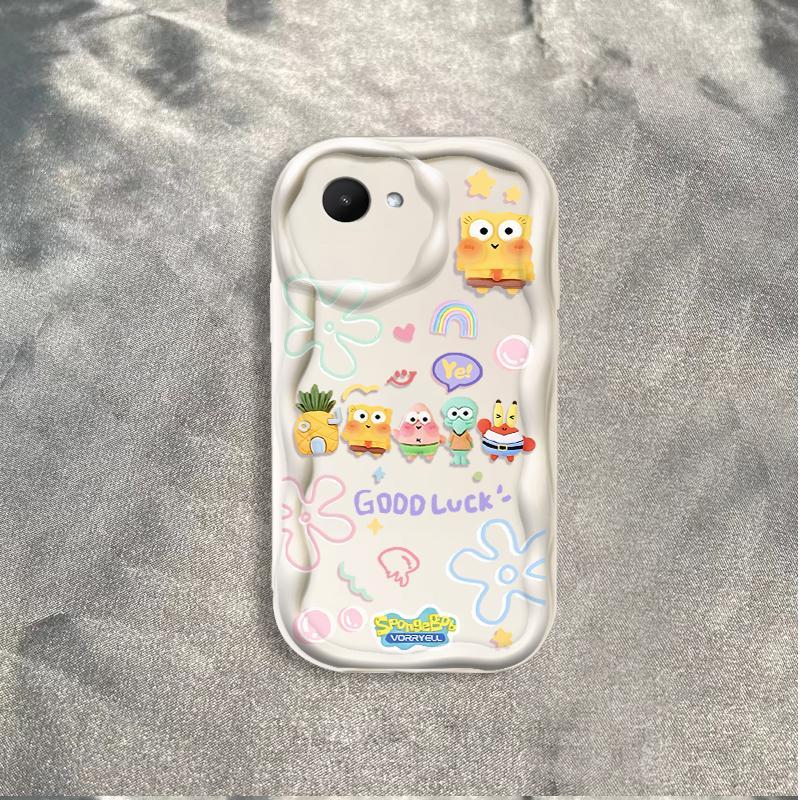 Thích hợp cho Realme C30 C30S Narzo 50i Prime 3D Thẩm mỹ TPU mềm SpongeBob SquarePants Vỏ điện thoại chống sốc