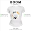 BOOM Áo Baby Tee Nữ Cotton Ôm Body-Áo Thun Ngắn Tay Y2K In Hình PhongCách Mùa Hè, Cổ Tròn Hàng Đầucách hàn quốc phong082