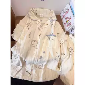 Bộ đồ ngủ thỏ sọc ngôi sao Miffy phong cách Hàn Quốc dành cho nữ: Bộ đồ ngủ và quần Short ngắn tay mùa hè 2026 mới về [BL]