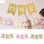 ZENZON Cà Vạt MỘT Vòng Hoa, Giấy MỘT Chữ Ghế Cờ Biểu Ngữ, Cờ Đuôi Cá Treo Lễ Hội Sinh Nhật Tinh Tế Bunting Bé Sinh Nhật Đầu Tiên