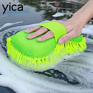 Miếng bọt biển rửa xe YICA, Găng tay rửa xe loại bỏ bụi sợi nhỏ, Bàn chải làm sạch tự động thấm hút dày Kính