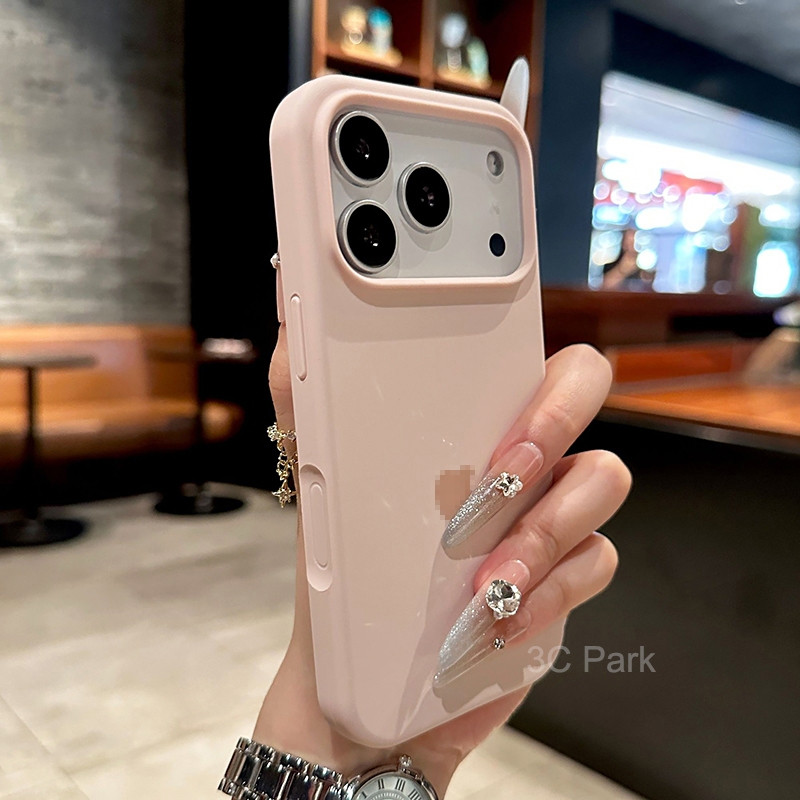 W / Flannel Bên Trong Silicon Lỏng Mềm Mại Chống Sốc Thân Thiện Với Da Cho iPhone 17 16 Pro Max