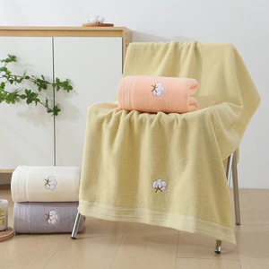 Khăn tắm màu trơn, phong cách Hàn Quốc, dày, thấm hút, khô nhanh, dùng tại nhà