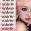 Lông mi giả cá nhân màu đỏ đậm 3D Cụm mi mở rộng C Curl DIY Trang điểm
