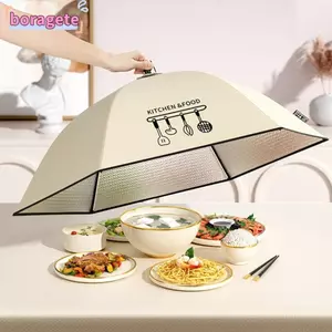 Vỏ rau cách nhiệt BORAGETE, Vỏ bọc thực phẩm cách nhiệt chống muỗi bật lên, Vỏ bọc thực phẩm cách nhiệt bằng nhôm di động Vỏ bọc thực phẩm có thể gập lại Ô nhà bếp