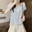 Mùa Hè 2026 Phong Cách Mới Cổ Vuông Rời Nhẹ Thoáng Khí Puff Tay Bao Bụng Ôm Hơn Nhìn Thời Trang Áo Sơ Mi Voan