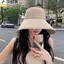 < YEI > Mũ chống nắng vành rộng Chống tia cực tím Mũ ngư dân rỗng dành cho nữ Mũ đi biển có thể gập lại thoáng khí Mũ du lịch mùa hè Mũ mới