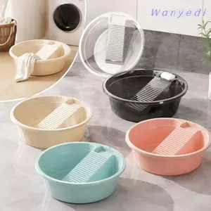 Lưu vực vệ sinh đồ lót WANYEDI, Chậu giặt dày dung tích lớn, Bồn giặt đa chức năng chống trượt thực tế 2IN1 Quần áo giặt tay