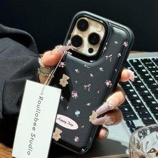 Ốp Điện Thoại Cao Cấp Kết Cấu Da Dày Nơ Hoa Thỏ Thích Hợp Cho iPhone 14promax 15promax 14 15 plus 16 17 pro max 16pro 13promax 11 12 promax Vỏ Bảo Vệ Chống Sốc