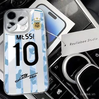 Ốp điện thoại trong suốt trong suốt Blue Stripe No. 10 Bóng Đá Thích Hợp Cho iPhone 11 12 13 promax 14 15 16 pro max 17promax 17pro 11proo 12pro 13pro xr Vỏ Silicon Linh Hoạt