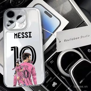 Ốp điện thoại trong suốt trong suốt không 10 Bóng Đá Màu Hồng Thích Hợp Cho iPhone 13promax 13 14 15 16 17 pro max 16pro 15promax 14promax xs xr 11promax Vỏ Silicon Linh Hoạt