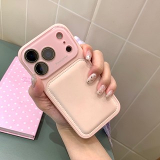 Phim bảo vệ toàn bộ ống kính Vỏ điện thoại da phồng chống sốc cho iPhone 17Promax 17Pro 13 14 15 16 Pro Max Màu kẹo nữ Vỏ di động