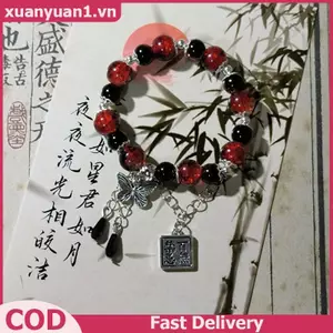 XUAN Tian Guan Ci Fu Vòng Tay Cosplay Xie Lian Hua Cheng Heaven Chính Thức Phước Lành Bướm Mặt Dây Chuyền Đính Hạt Lắc Tay Cặp Đôi Quà Tặng VN