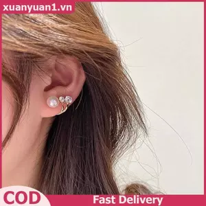 XUAN 1 Đôi Bông Tai Nữ Kim Ngọc Trai Bông Tai Trang Sức Nữ Đôi Mục Đích Bông Tai Sinh Nhật Bé Gái Quà Tặng Năm Mới VN