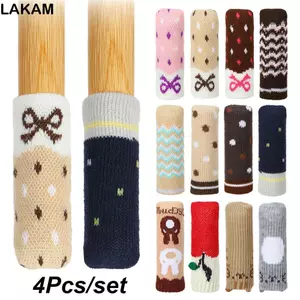 LAKAM 4 Cái / bộ Tất Ghế Đa Năng Đan Chống Ồn Chống Trơn Trượt Đồ Nội Thất Chân Tay