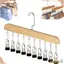Dụng cụ sắp xếp tủ quần áo CHEESELY, đa chức năng với 10 kẹp móc treo quần áo, Tiết kiệm không gian nâng cấp 360° Móc treo Legging xoay