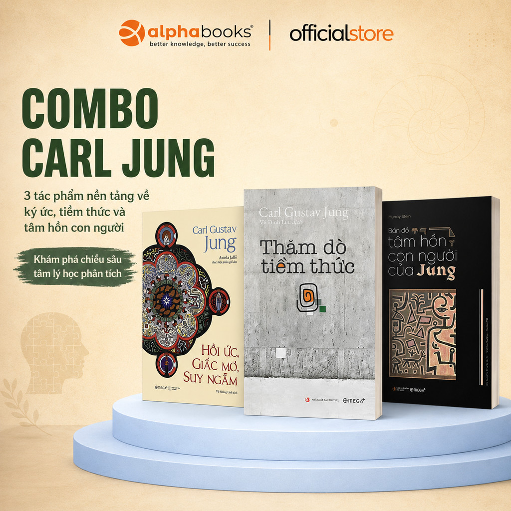 Sách - Lẻ/Combo Carl Jung: Hồi Ức, Giấc Mơ, Suy Ngẫm + Tâm Hồn Con Người + Thăm Dò Tiềm Thức (Omega)