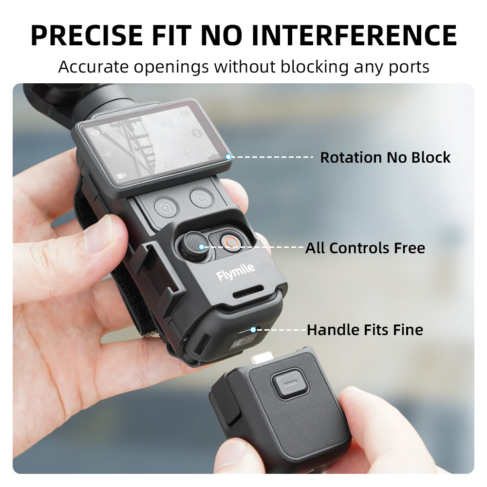 Tương thích với khung mở rộng cầm tay đa chức năng DJI Pocket4P / Pocket4 / 3, giá đỡ dây đeo, phụ kiện khung bảo vệ camera Pocket 4