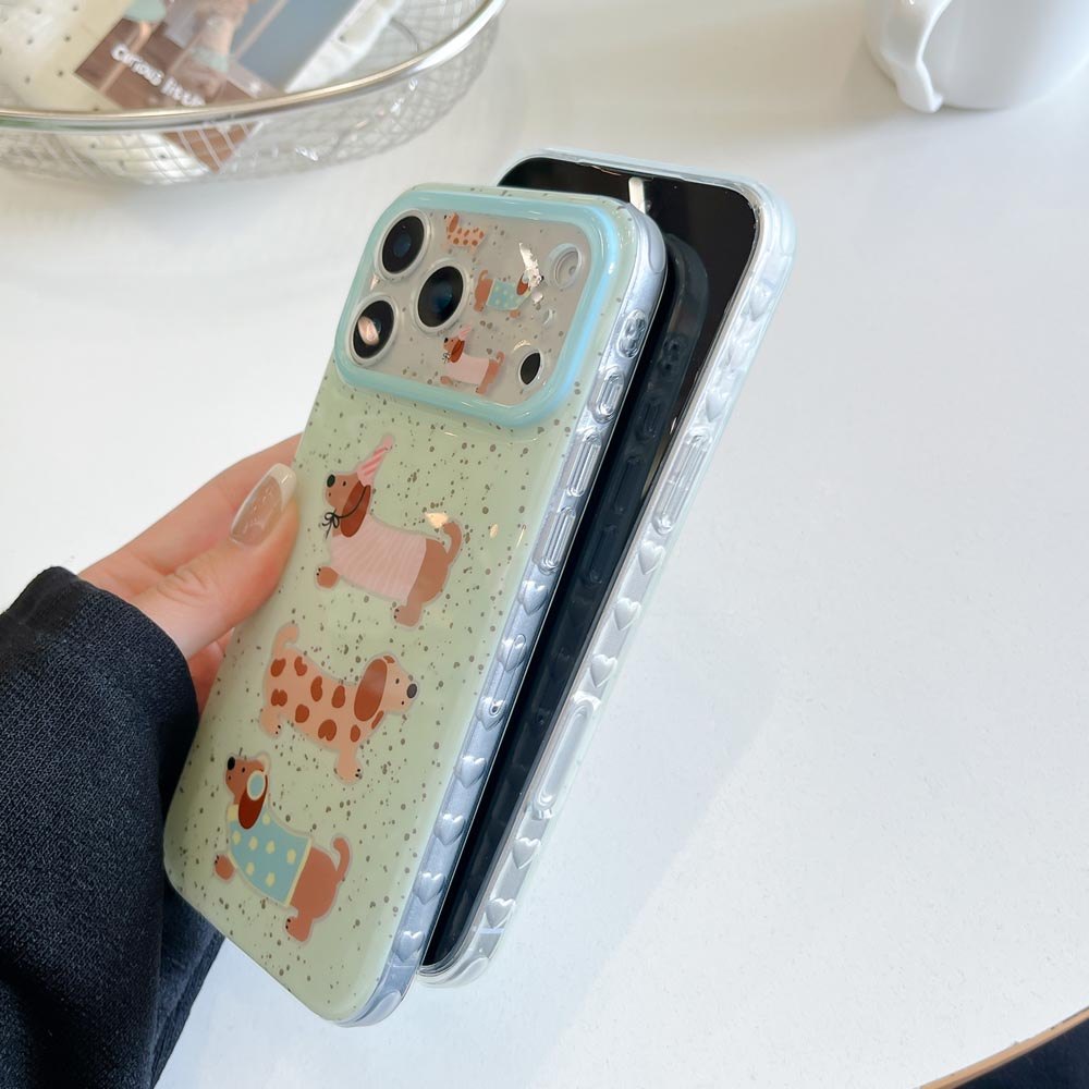 Vỏ cứng Tương thích với iPhone 15 15Pro 15ProMax 16 16Pro 16ProMax 17 17Pro 17ProMax Ốp lưng họa tiết chó đốm