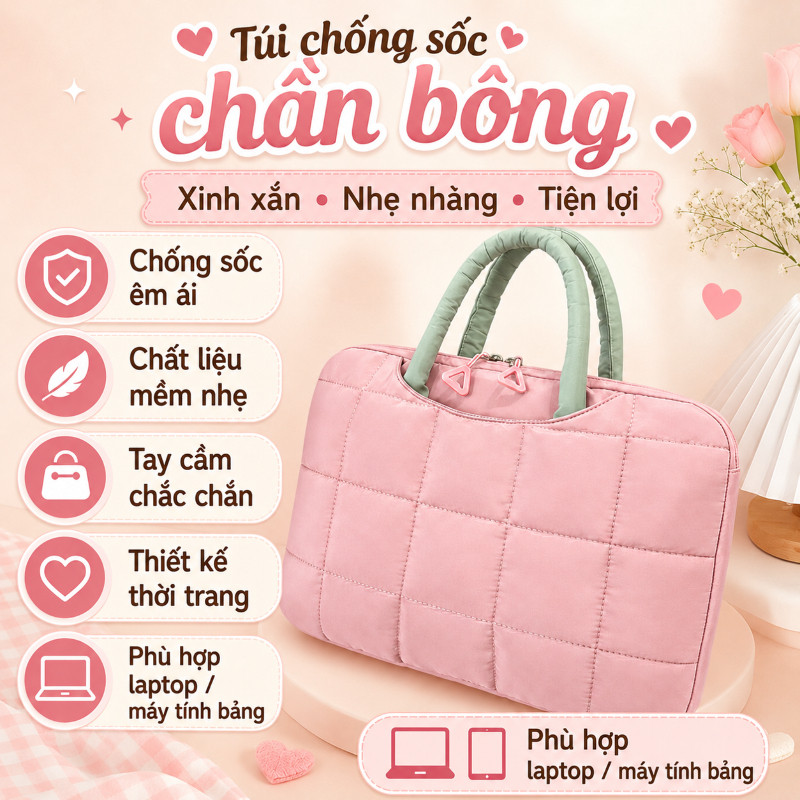 Túi Đựng Laptop 15.6 Inc,Dung Tích Lớn,Giản Dị Và Dễ Thương,Thiết Kế Thời Trang,Dễ Phối Đồ,Thiết Kế Đơn Giản