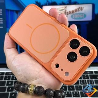 Ốp từ tính họa tiết kiểm tra vải công nghệ sang trọng cho iPhone 17 Pro Max 16 15 14 13 12 Pro Max 14 / 15 / 16Plus với bảo vệ ống kính cửa sổ lớn