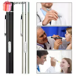 GAVESTO Y Tế Tiện Dụng Bút Đèn Mini Kép Nguồn Sáng Thép Không Gỉ Kẹp Đèn Pin Led