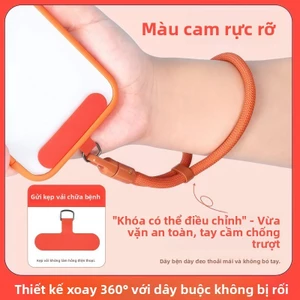 Dây buộc điện thoại di động Dây đeo cổ tay Dây ngắn Cảm giác cao cấp Dây tay có thể điều chỉnh tự do Chống mất Vỏ điện thoại Polyester bền chắc chắc