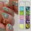 AA DIY Nail Art với 12 Lưới Hỗn Hợp Hình Tròn Nhiều Màu Sắc Lấp Lánh Và Phong Cách Hoa VN