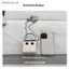 # HB # Túi vuông bằng da PU Mini Kawaii Dây đeo dây chuyền kim loại có thể tháo rời in hình Robot hoạt hình để đi chơi trong công viên giải trí.